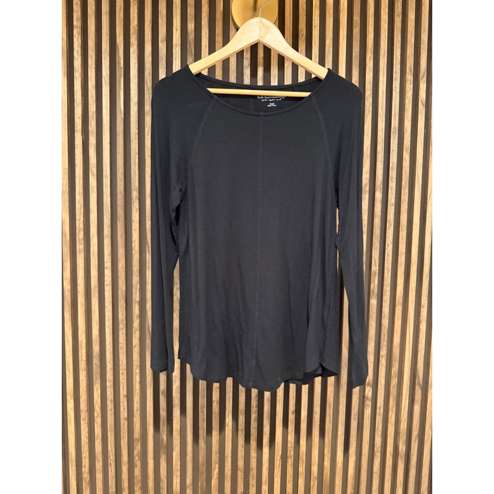 Soft Surroundings Black Long Sleeve Top Comfortable Everyday Shirt